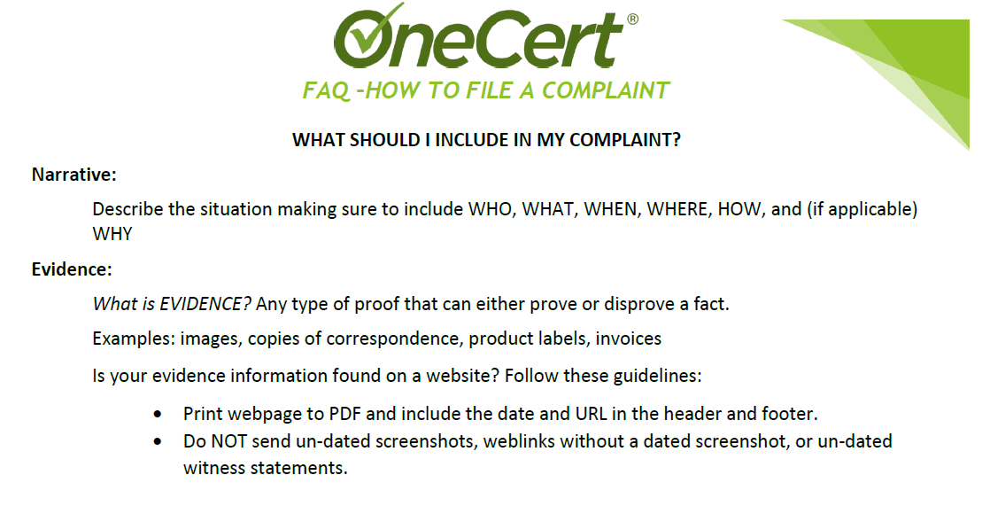 FAQ - How to File a Complaint