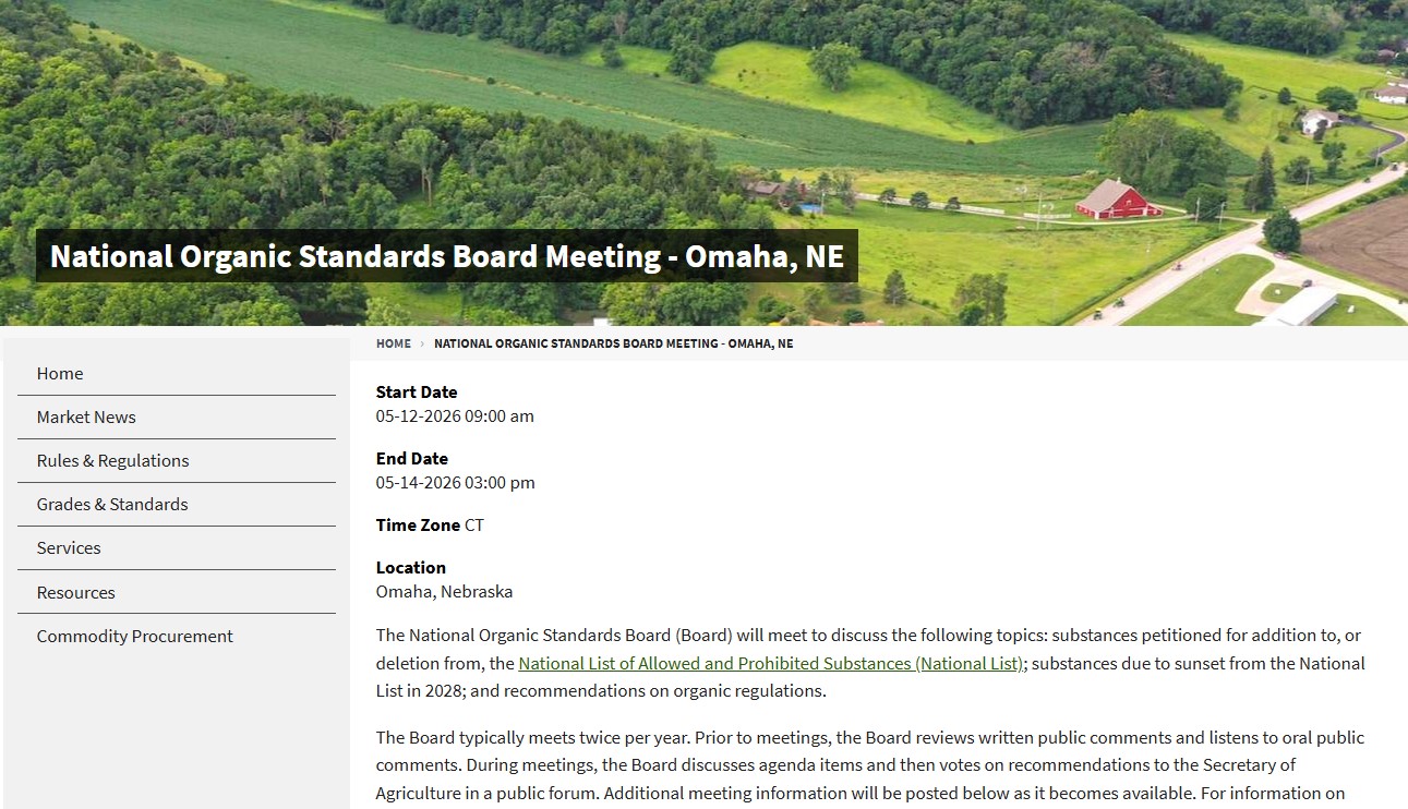 Join Us in Omaha: Spring NOSB, NOC Pre-NOSB Meeting & Scholarships!